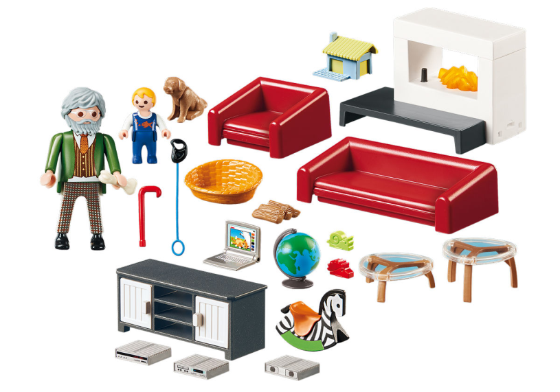 Playmobil Dollhouse Huiskamer met openhaard