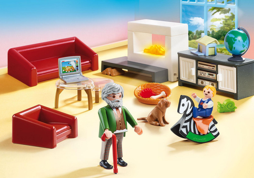 Playmobil Dollhouse Huiskamer met openhaard