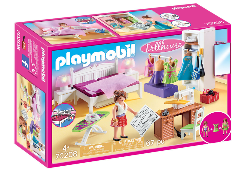 Playmobil Dollhouse Slaapkamer met mode ontwerphoek