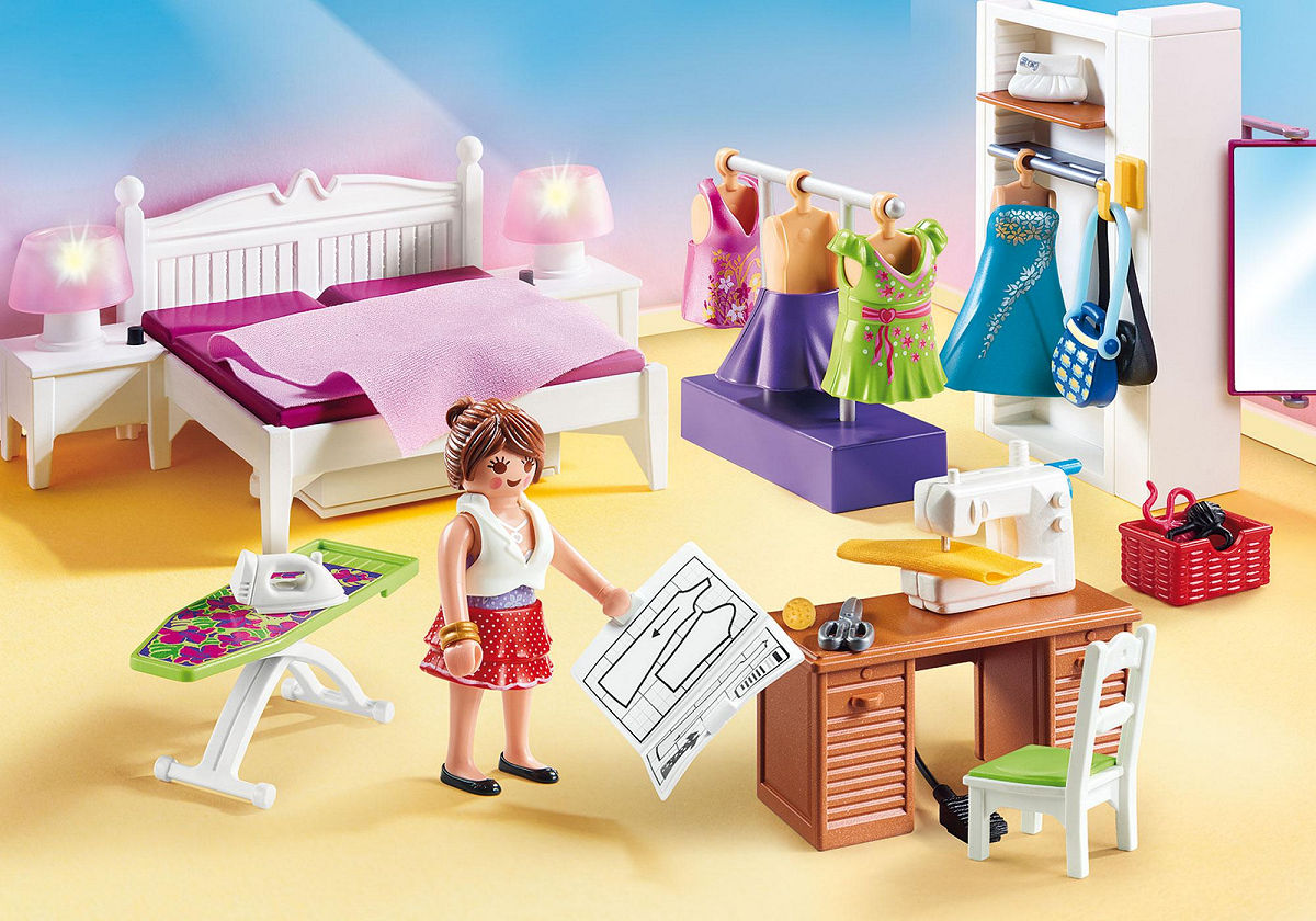 Playmobil Dollhouse Slaapkamer met mode ontwerphoek
