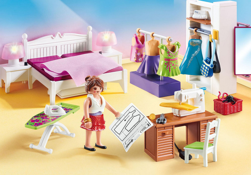Playmobil Dollhouse Slaapkamer met mode ontwerphoek