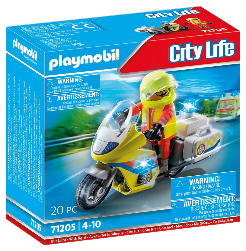 Playmobil Action Heroes Noodmotorfiets met zwaailicht