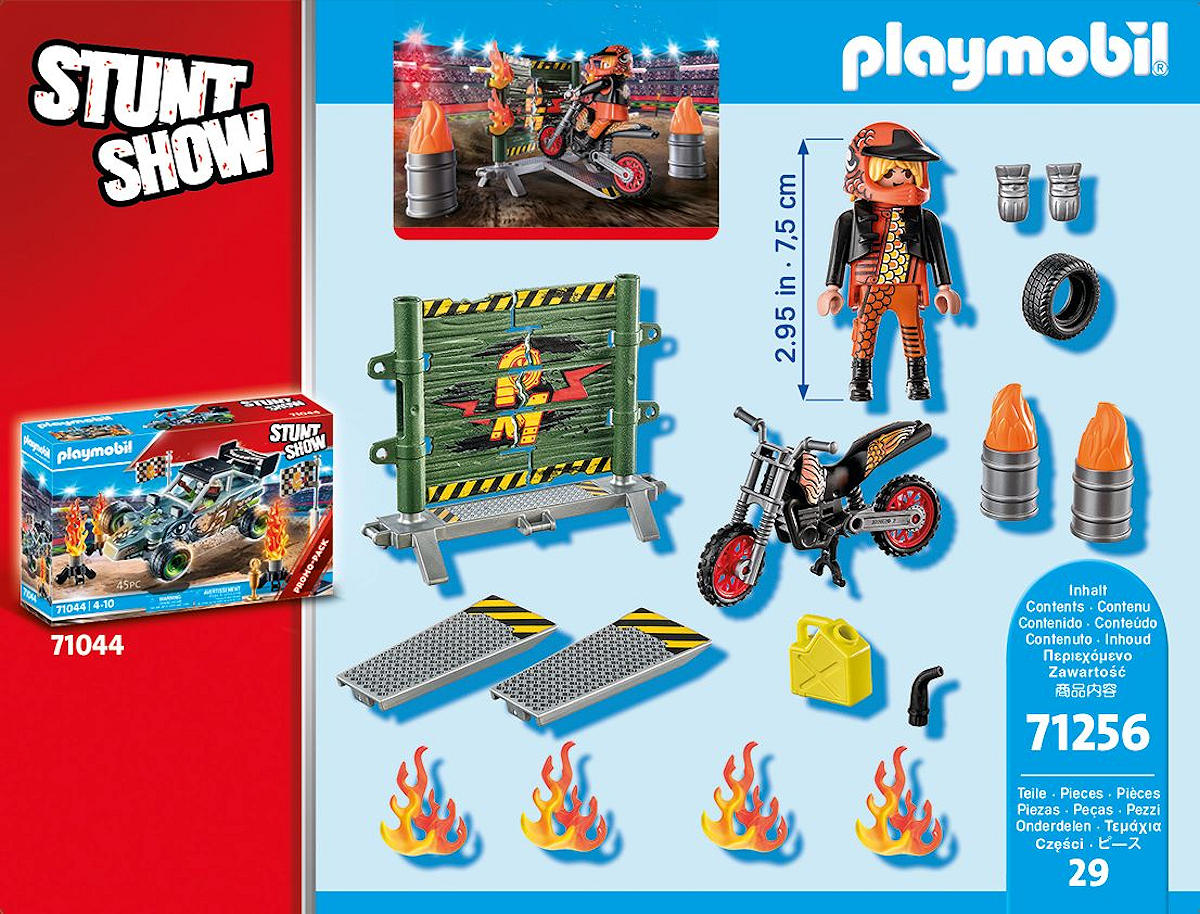 Playmobil Starterpack Stuntshow motor met vuurmuur