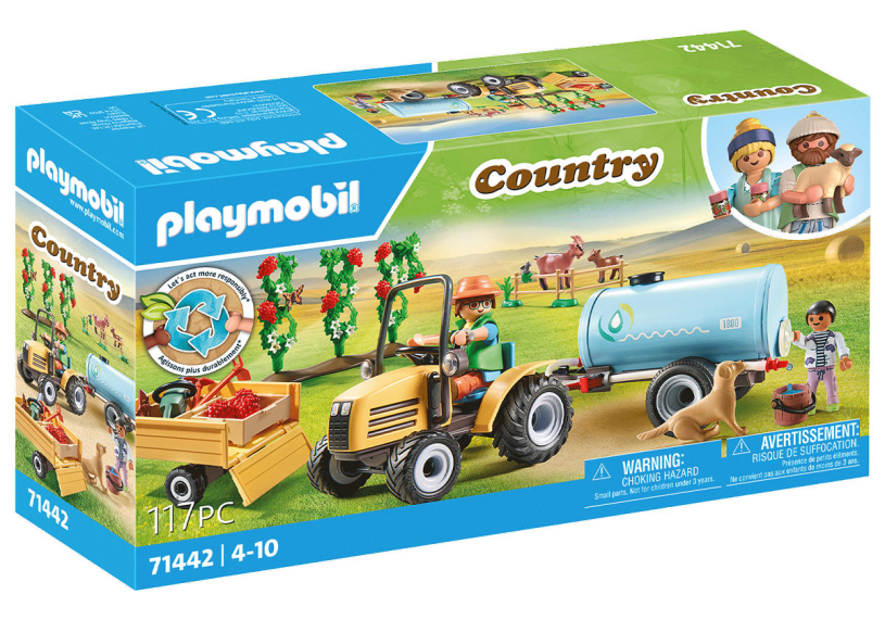 Playmobil Country Tractor met aanhanger en watertank