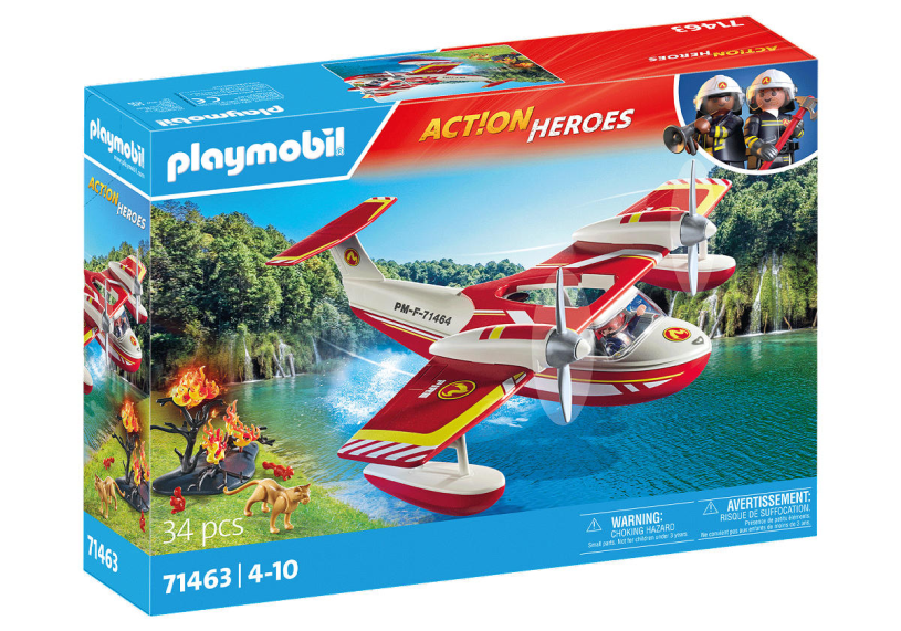 Playmobil Action Heroes Brandweervliegtuig met blusfunctie