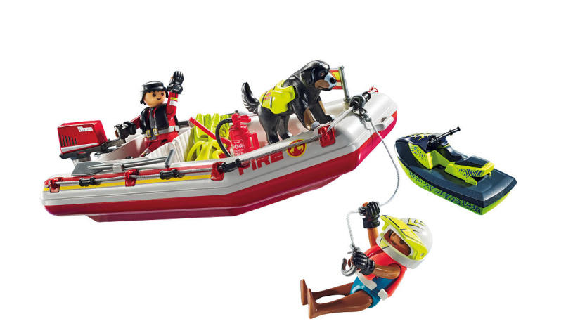 Playmobil Action Heroes Brandweerboot met waterscooter