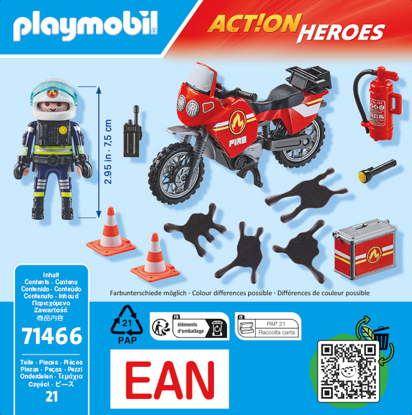 Playmobil Action Heroes Brandweer op de plaats van het ongev