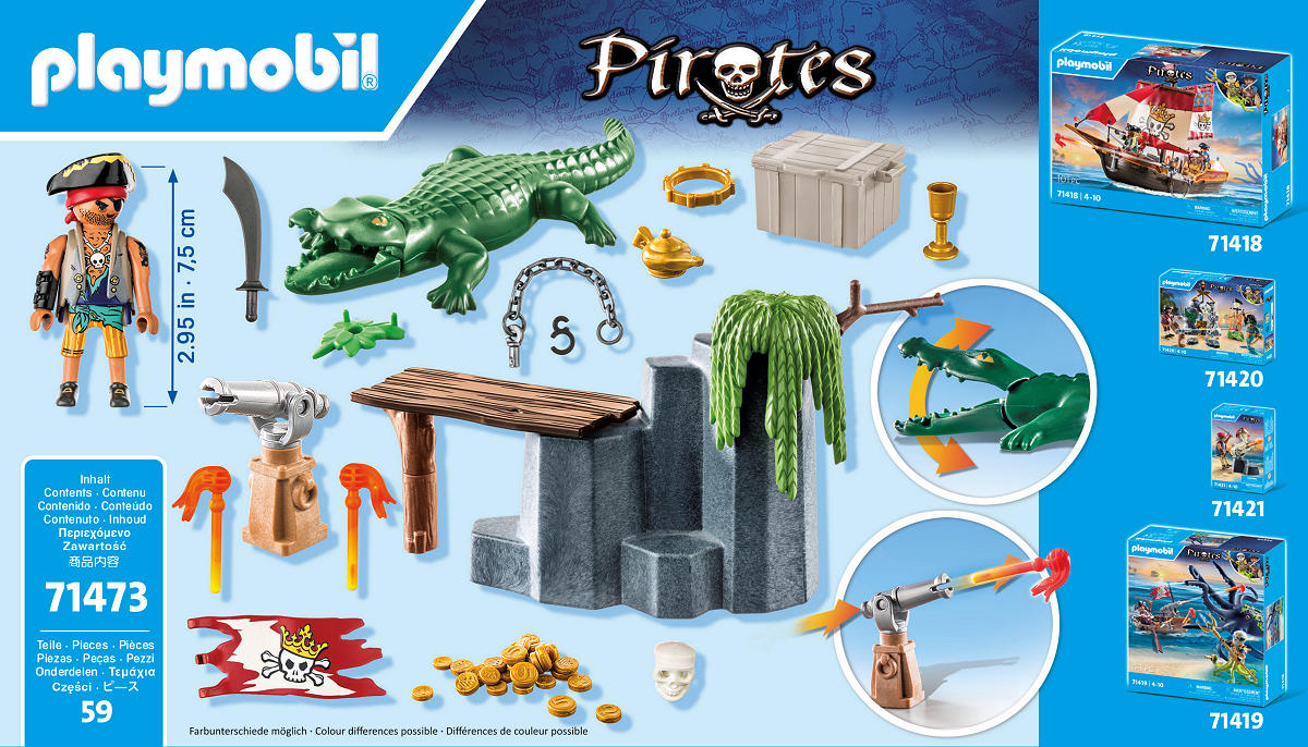Playmobil Starter Packs Piraat met alligator