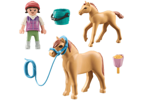 Playmobil Horses of Waterfall Kind met pony en veulen