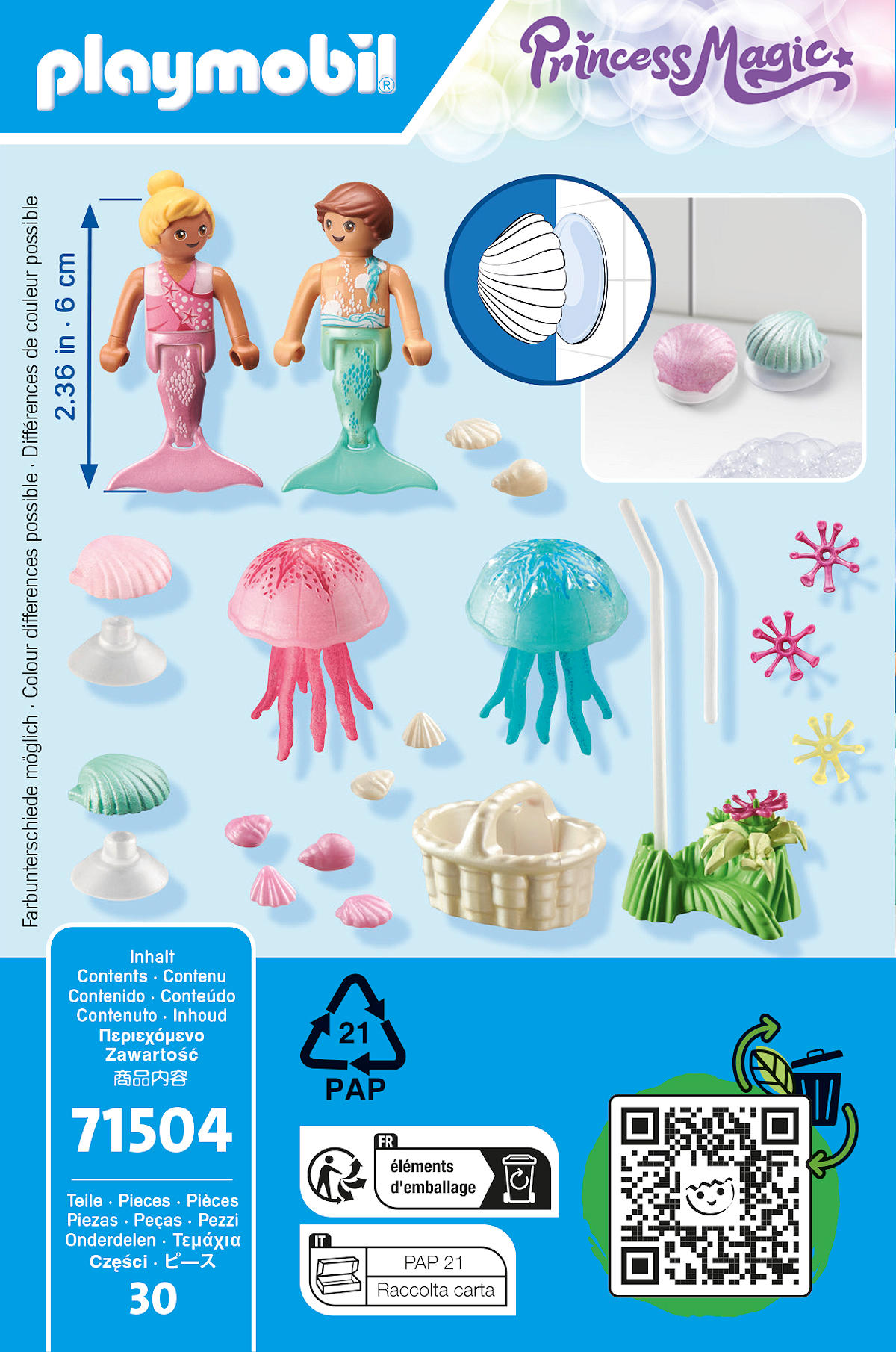 Playmobil Princess Magic Zeemeerminkinderen met kwallen