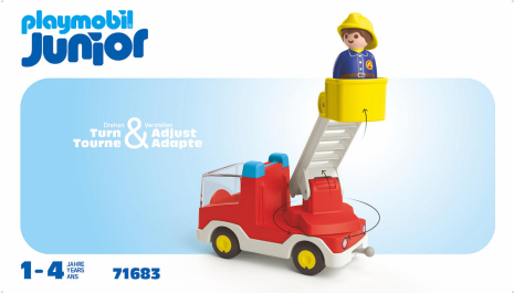 Playmobil Junior Junior Brandweerwagen met ladder