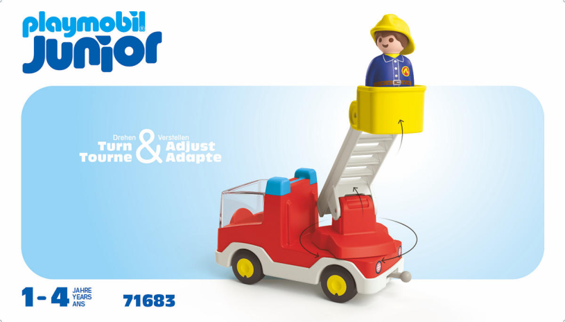 Playmobil Junior Junior Brandweerwagen met ladder