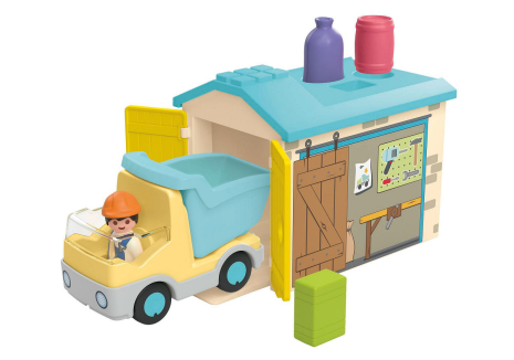 Playmobil Junior Junior Werkman met sorteer-garage
