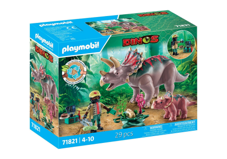 Playmobil Dinos Triceratops familie