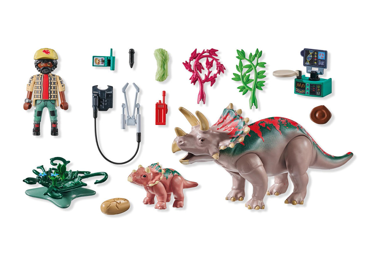 Playmobil Dinos Triceratops familie
