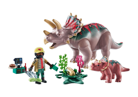 Playmobil Dinos Triceratops familie