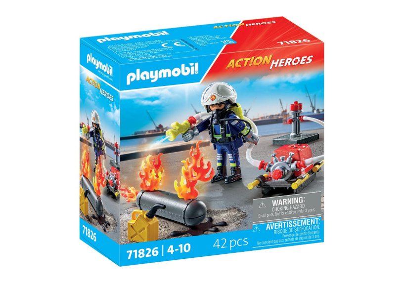 Playmobil Action Heroes Brandweerman met waterpomp