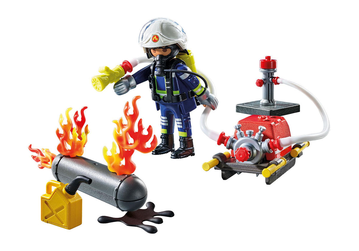 Playmobil Action Heroes Brandweerman met waterpomp