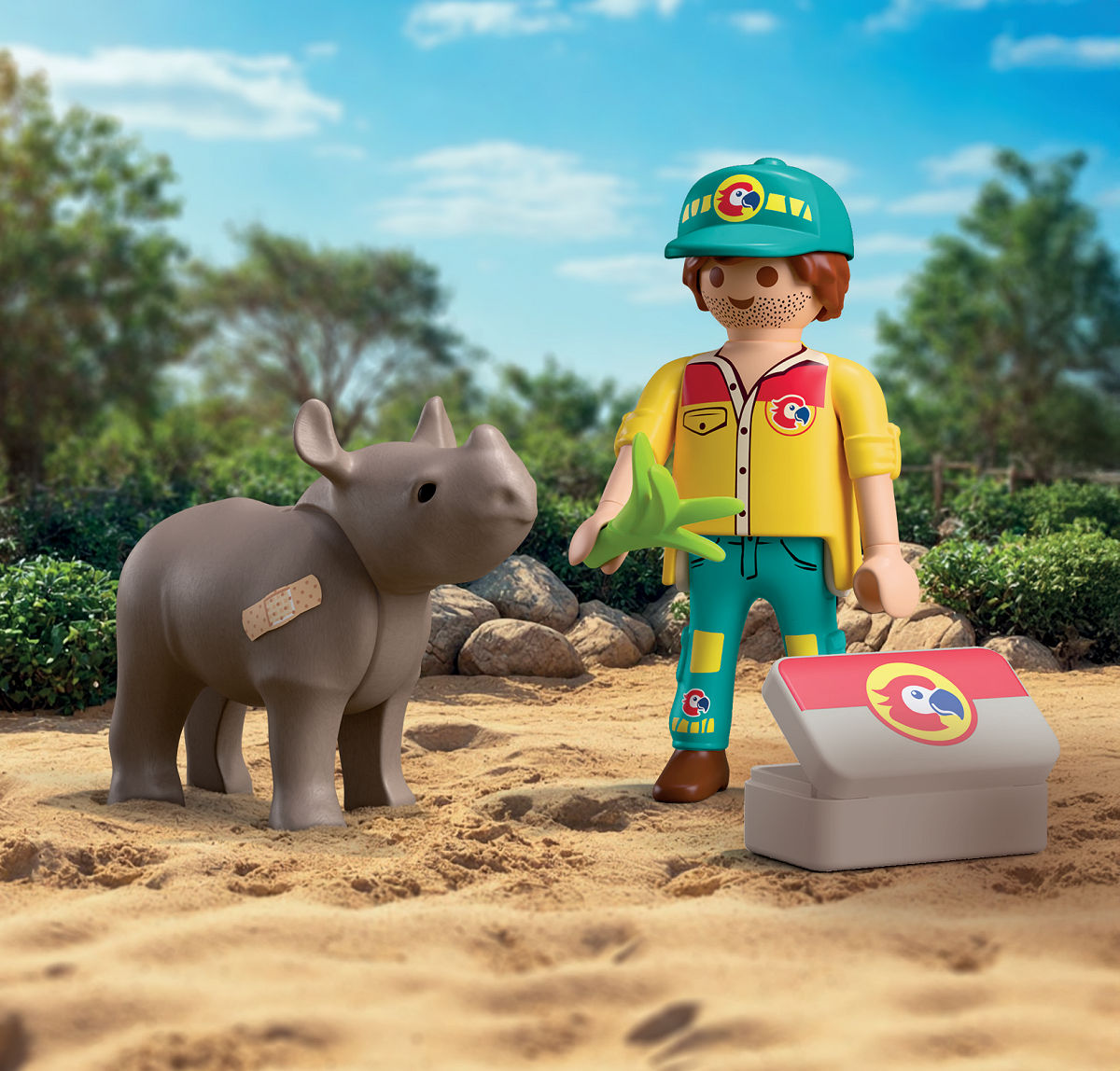 Playmobil DuoPack Ranger met neushoorn