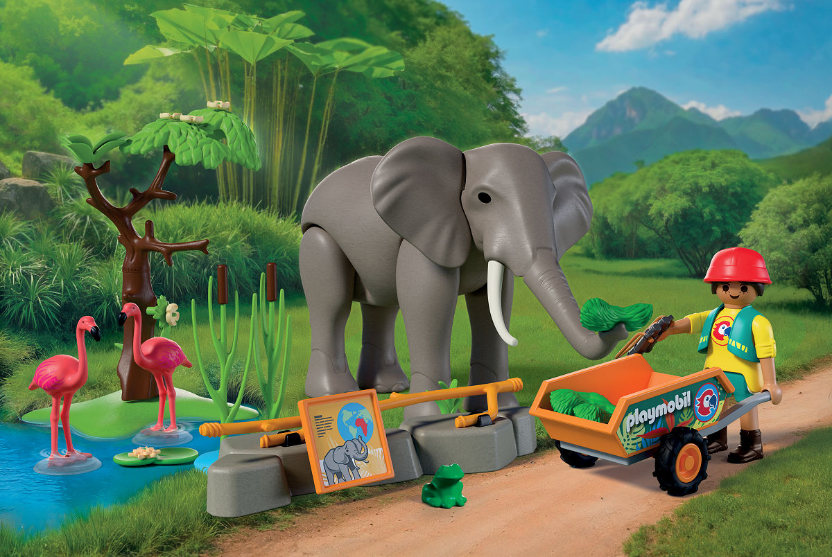 Playmobil Animals & Friends Olifant met dierenverzorger