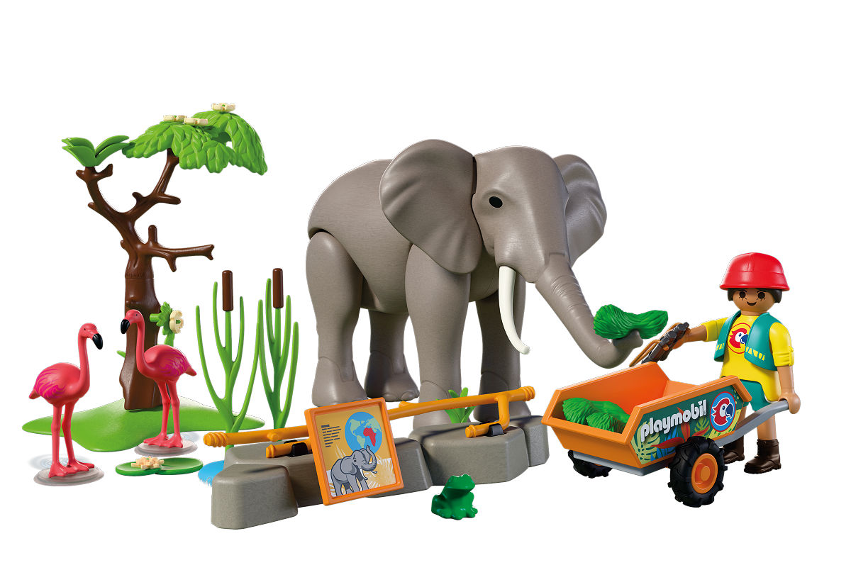 Playmobil Animals & Friends Olifant met dierenverzorger