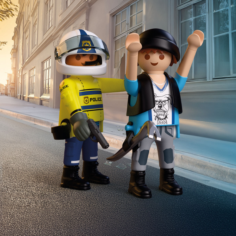 Playmobil City Action Achtervolging met motorfiets