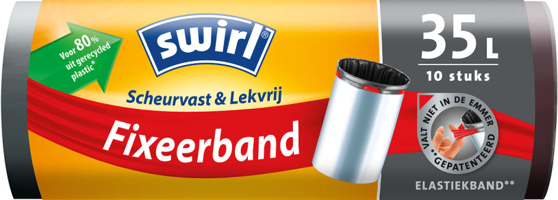 Swirl Pedaalemmerzakken met Fixeerband 35L - 10 stuks