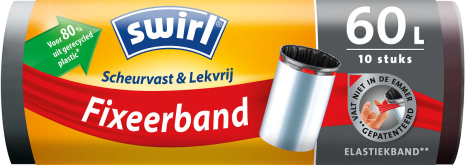 Swirl Pedaalemmerzakken met Fixeerband 60L - 10 stuks
