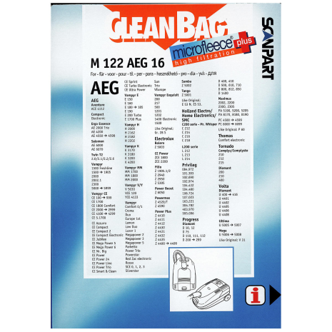 CleanBag M122AEG16 AEG GR.28 Mirco+ 4 stuks