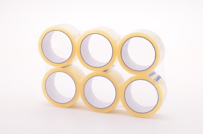 PP Tape Acryl 48/66 transparant per 6 stuks