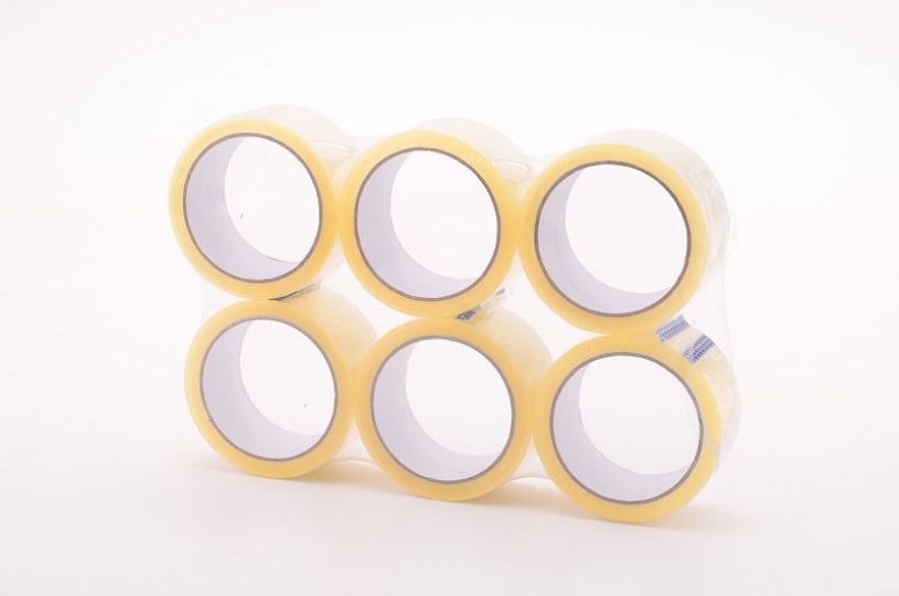 PP Tape Acryl 48/66 transparant per 6 stuks