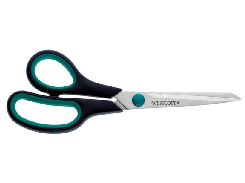 Westcott Schaar Easy Grip 21cm rvs, soft grip, linkshandig