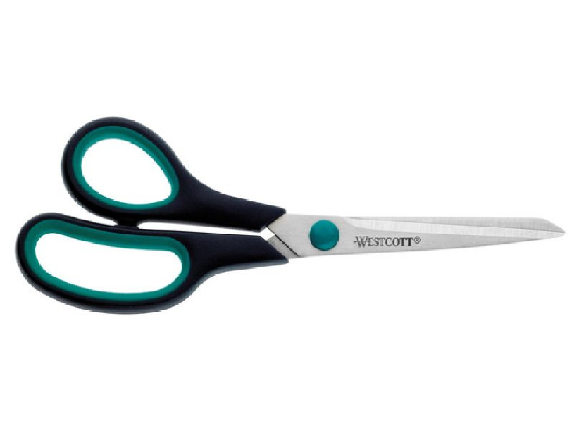 Westcott Schaar Easy Grip 21cm rvs, soft grip, linkshandig