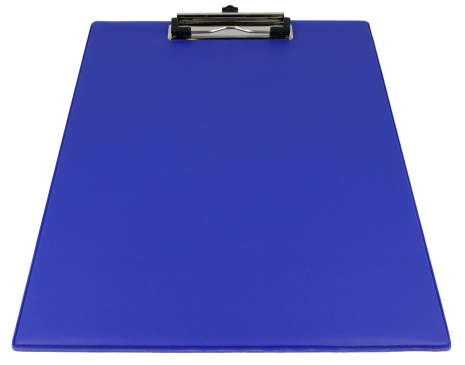 Klembord Westcott karton met kunststof omtrokken A4 blauw