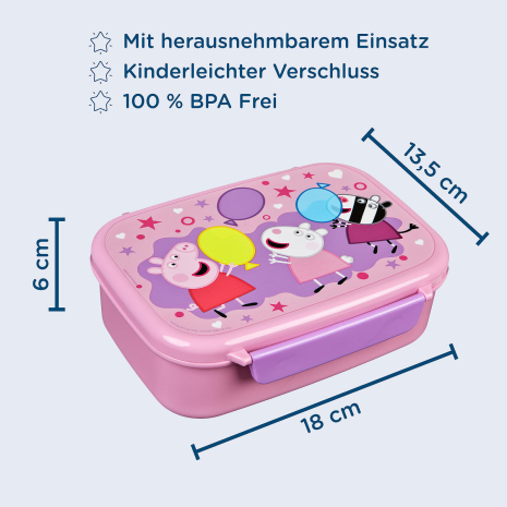 Peppa Pig lunchbox met bakje