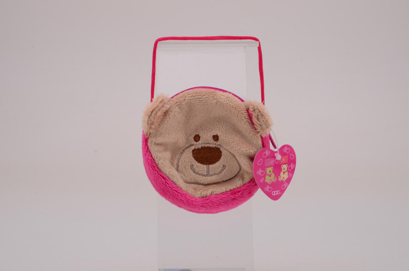 Schattig pluche tasje beer roze