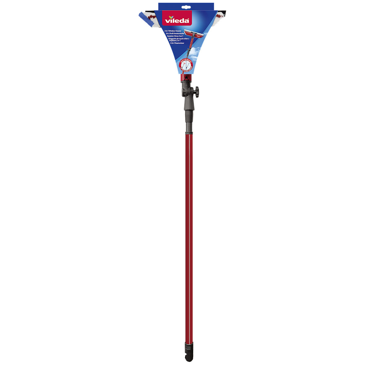 Vileda 2-in-1 raamtrekker met telescoopsteel