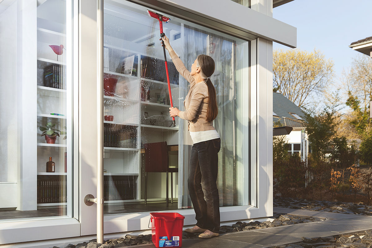 Vileda 2-in-1 raamtrekker met telescoopsteel