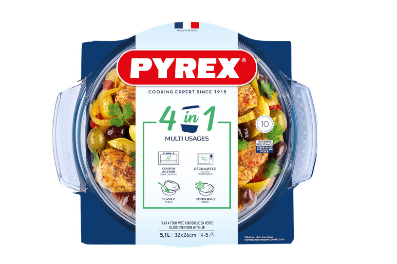 Pyrex Classic ovenschaal met deksel 32x27x14cm 4,9L