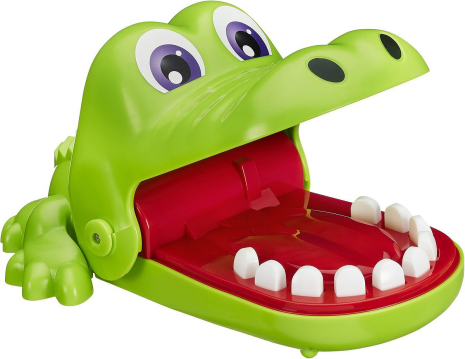 Krokodil met kiespijn