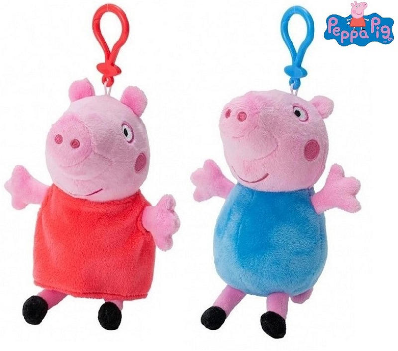 Pluche Peppa Pig met sleutelhanger assorti