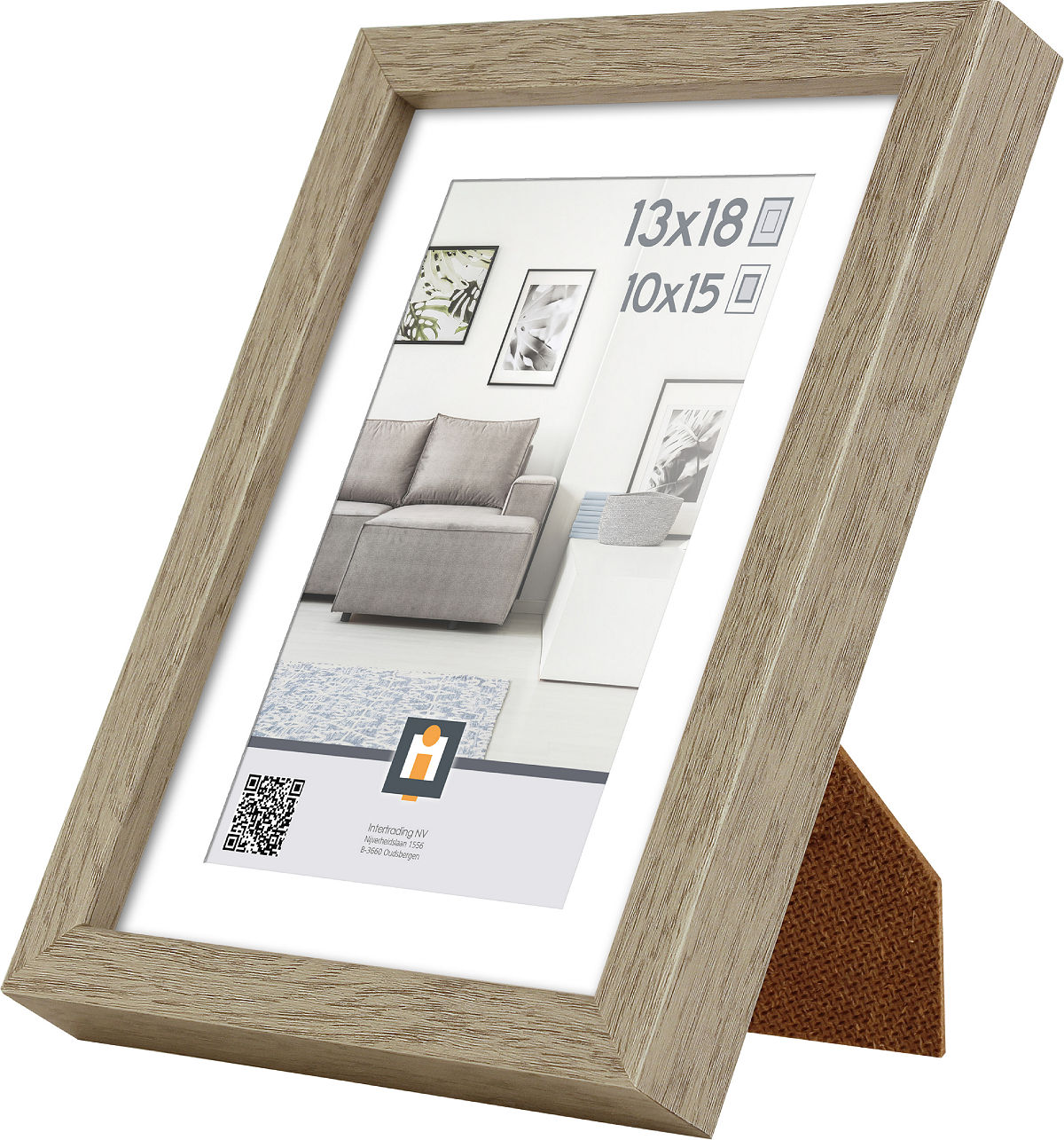 Fotolijst Madrid13x18cm - Vintage Eik