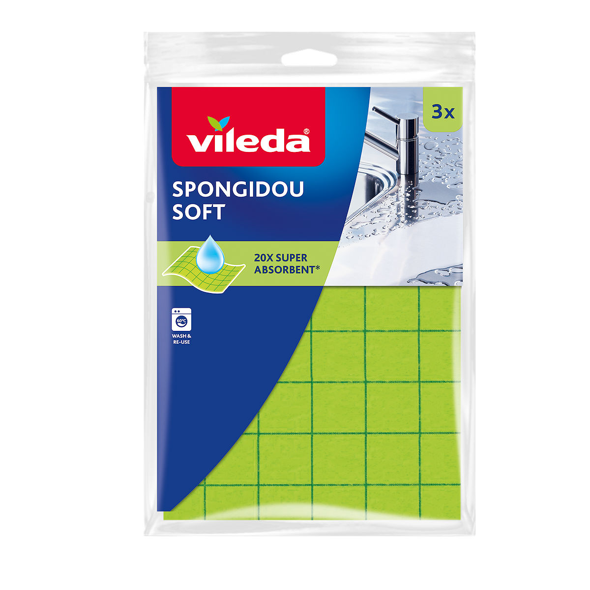 Vileda Huishoudddoekjes Spongidou 3 stuks