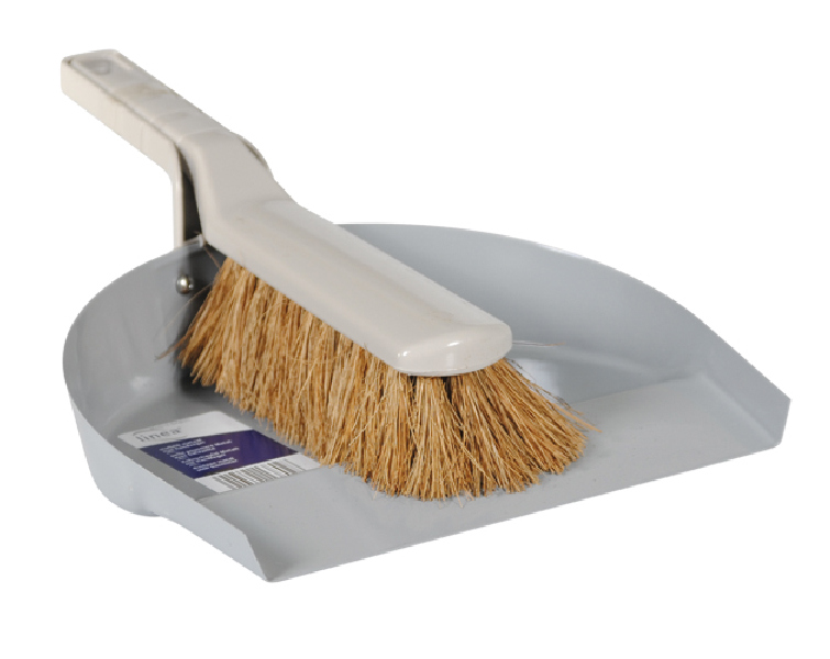 Linea stofblik metaal met handveger kokos