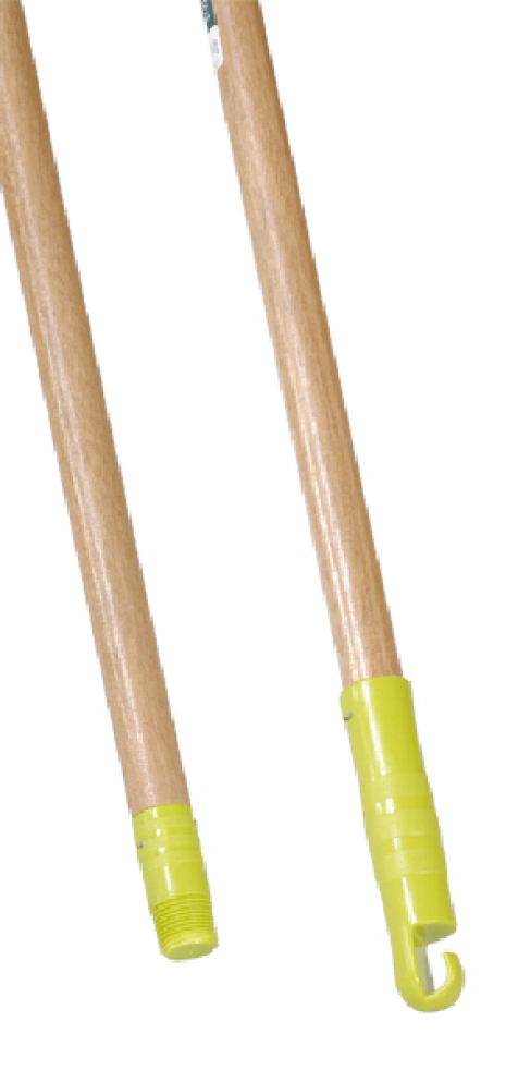 Linea bezemsteel gelakt hout schroefdraad 130cm