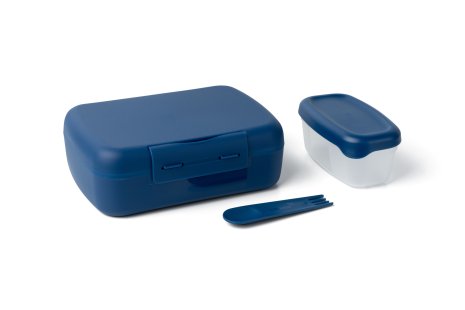 Amuse Lunchbox en Saladebox met spork - blauw