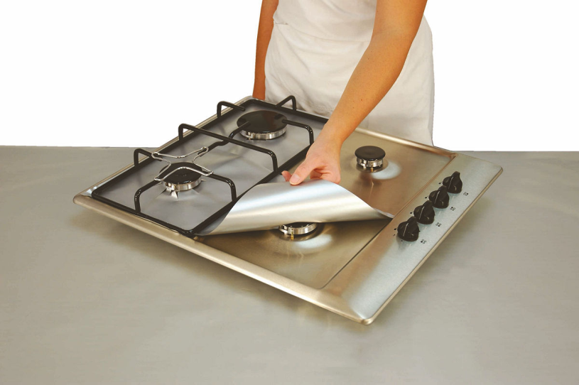 NoStik beschermfolie gasfornuis set van 4 stuks 27x27cm