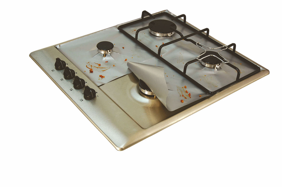 NoStik beschermfolie gasfornuis set van 4 stuks 27x27cm
