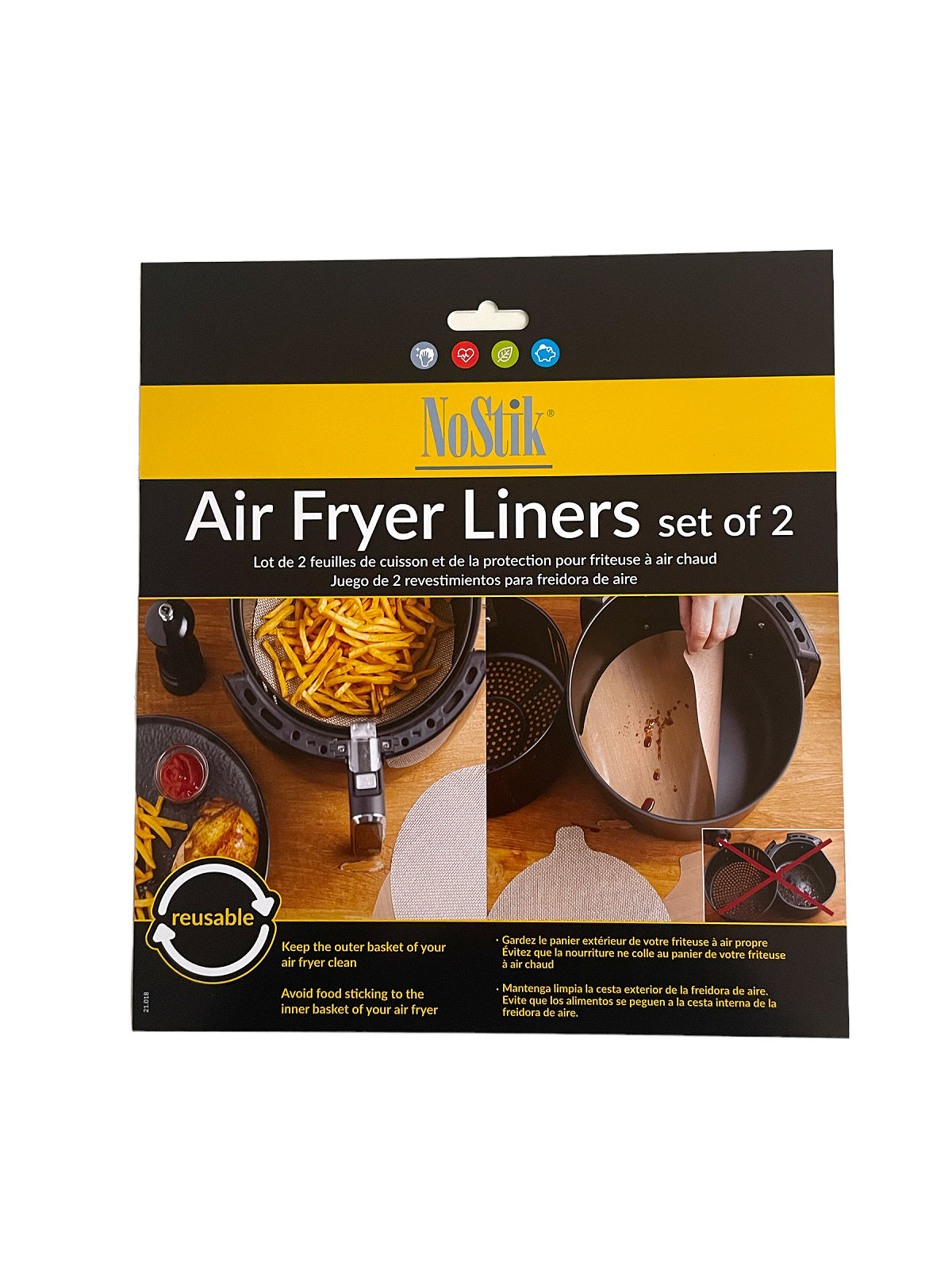 NoStik Bak-& beschermfolie voor Air Fryer 23.5-25.5cm