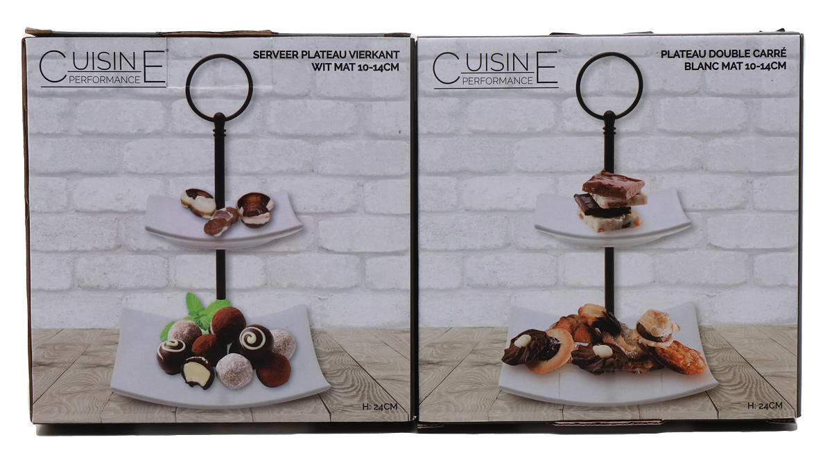 Cuisine Performance Etagere 2-laags 10-14cm mat wit
